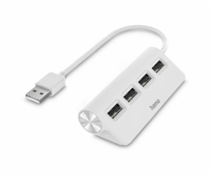 Hama 200120 USB hub, 4 porty, bílý