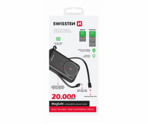 Swissten power bank 20000 mah pd 20w s integrovanými kabe...