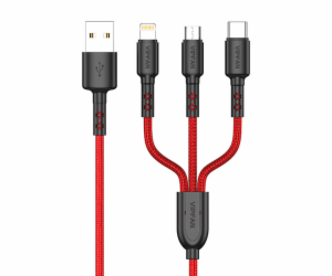 Kabel USB 3 v 1 USB-C / Lightning / Micro 3,5 A 1,5 m VFA...