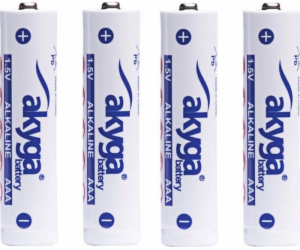 Akyga alkalická baterie AAA LR03 Zn-MnO2, 1.5V/1300mAh, s...