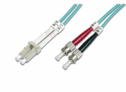 DIGITUS Fiber Optic Patch Cord, LC to ST, Multimode 50/125 µ, Duplex Length 3m, Class OM3