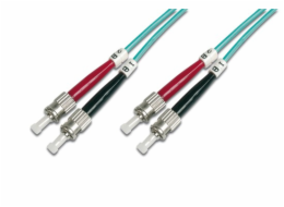 DIGITUS Fiber Optic Patch Cord, ST to ST, Multimode, OM3, 50/125 µ, Duplex Length 5m