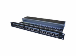 OPTIX STP Patchpanel, Cat.6, 24-Port s vyvázáním