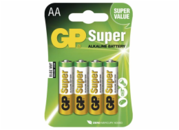 GP alkalická baterie SUPER AA (LR6) 4BL