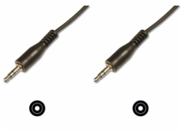 Digitus Audio propojovací kabel, stereo 3,5 mm 2,50 m, CCS, 2x0,10 / 10, M / M, černý