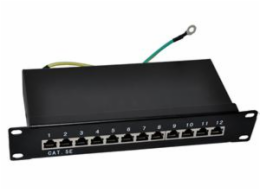 Patch panel 10“ STP Cat5e 12 portů