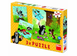 Dino Puzzle Krteček a kalhotky 3x55 dílků