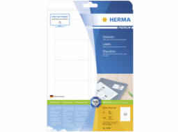 Herma Premium etikety A4, bílé, matný papír, 250 ks, zaoblené rohy. (5028)