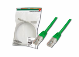 Digitus Patch Cable, UTP, CAT 5e, AWG 26/7, měď, zelený 2m