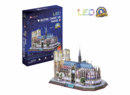 Puzzle 3D Notre Dame de Paris s LED světlem - 144 dílků