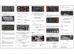 YATO WORKSHOP CABINET 7-DRAWERS + TOOLS 165 pcs. 55293