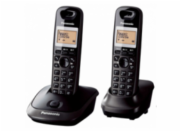 Panasonic KX-TGC212FXB, bezdrát. telefon, 2 sluchátka, černý