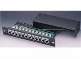 10" Patch panel XtendLan 12port, STP, Cat5E, krone, černý