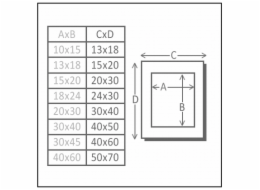 Deknudt S40AK1 P1          30x40 drevo bila s Passepartout