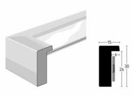 Nielsen Aura cerna 24x30 drevo vc. pasparta 1122000