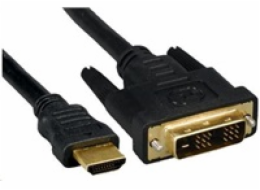 PREMIUMCORD Kabel HDMI - DVI-D 1m (M/M, zlacené kontakty, stíněný)