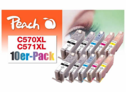 PEACH kompatibilní cartridge CanonPGI-570XL/CLI-571XL Com pack 4x13 ml,1xBlack,1xCyan,1xMagenta,1xYellow, 1x23ml blac