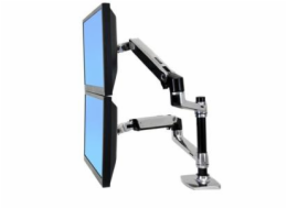 ERGOTRON LX 45-248-026 ERGOTRON LX REDESIGN DUAL ARM, POLE MOUNT, Pro 2 LCD, nebo 1LCD a NOTEBOOK, Polished Aluminum