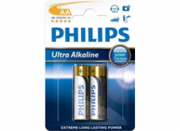 1x2 Philips Ultra Alkaline AA Batterie