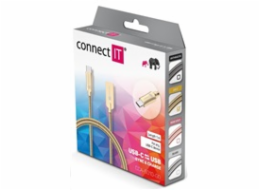 CONNECT IT Wirez Steel Knight USB Type-C/USB-A gld