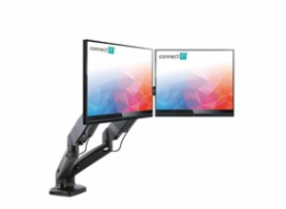 CONNECT IT TwinArm stolní držák na 2 monitory, záruka 30 let, ČERNÝ