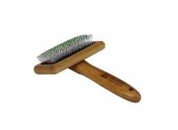 Bamboo Groom Střední jemný kartáč s nerezovými hroty, Finišák