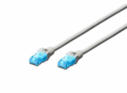 Digitus Ecoline Patch kabel, UTP, CAT 5e, AWG 26/7, šedý 0,25m, 1ks