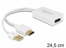 DeLOCK adaptér, USB-A + HDMI samec > DisplayPort samice