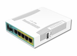 MikroTik RouterBOARD hEX PoE, 800MHz CPU, 128MB RAM, 5xGLAN, USB, PoE 802.3at, USB, SFP,  vč. L4