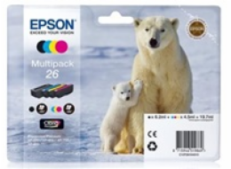 EPSON ink čer+bar "Lední medvěd" CLARIA Premium 26 - multipack (CMYK)