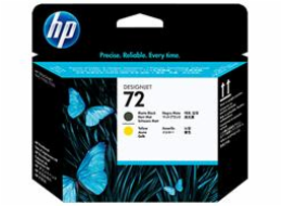 HP C9384A - originální HP 72 Black matte + Yellow DJ Printhead, C9384A