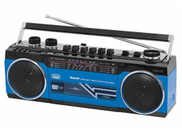 Radiomagnetofon Trevi, RR 501 BT/BL, MW/FM/SW 1-2, autostop, Bluetooth, mikrofon, 230 V/4xD, barva modrá