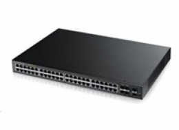 Zyxel GS1920-48HPV2 52-port Gigabit WebManaged PoE Switch, 48x gigabit RJ45, 4x gigabit RJ45/SFP, 2x SFP, 375W pro PoE