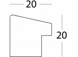 Walther Fiorito bila 20x30 drevo vc. pasparta EF030W