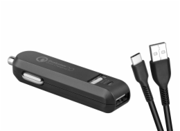 AVACOM NACL-QC2XC-KK AVACOM CarMAX 2 nabíječka do auta 2x Qualcomm Quick Charge 2.0, černá barva (USB-C kabel)