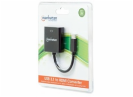 MANHATTAN převodník z USB 3.1 na HDMI (Type-C Male to HDMI Female, Black) PC / Apple MacBook