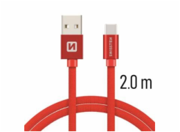 Swissten Datový Kabel Textile Usb / Usb-C 2,0 M Červený