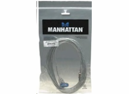 MANHATTAN Kabel USB 2.0 A-A prodlužovací 3m (stříbrný)