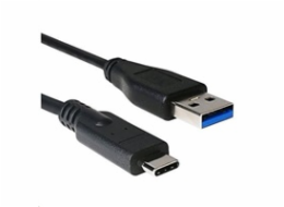 C-Tech CB-USB3C-10B USB 3.0 AM na Type-C, (AM/CM), 1m, černý kabel