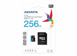 ADATA MicroSDHC karta 256GB UHS-I Class 10, Premier + adaptér