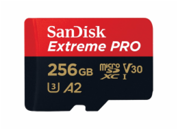 SanDisk Extreme Pro 256GB microSDXC / CL10 / A2 / UHS-I U3 / 170mb/s / vč. adaptéru