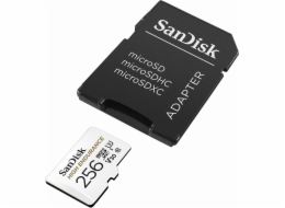 SanDisk High Endurance/micro SDXC/256GB/Class 10/+ Adaptér/Bílá