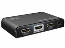 PREMIUMCORD HDMI 2.0 splitter 1-2 porty, 4K x 2K/60Hz, FULL HD, 3D, černý