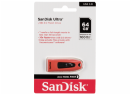 SanDisk Flash Disk 64GB Ultra, USB 3.0, červená SDCZ48-064G-U46R