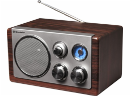 Rádio Roadstar, HRA-1245N/WD, dřevěné, retro, FM, 16 W