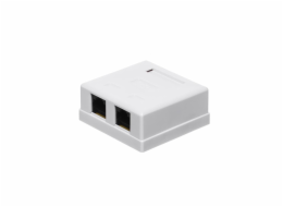 NETRACK 106-21 complete surface-mounted outlet 2xRJ45 8p8c UTP Cat6 LSA