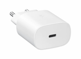 Samsung cestovní nabíječka EP-TA800XWE, Quickcharge 25W, kabel USB-C, bílá