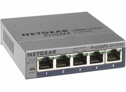 NETGEAR GS105E-200PES síťový přepínač Řízený L2/L3 Gigabit Ethernet (10/100/1000) Šedá