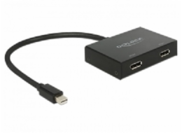 Delock Displayport 1.2 Rozbočovač 1 x mini Displayport in > 2 x Displayport out 4K