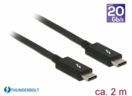 Delock Thunderbolt™ 3 (20 Gb/s) USB-C™ kabel samec > samec pasivní 2,0 m 3 A černý